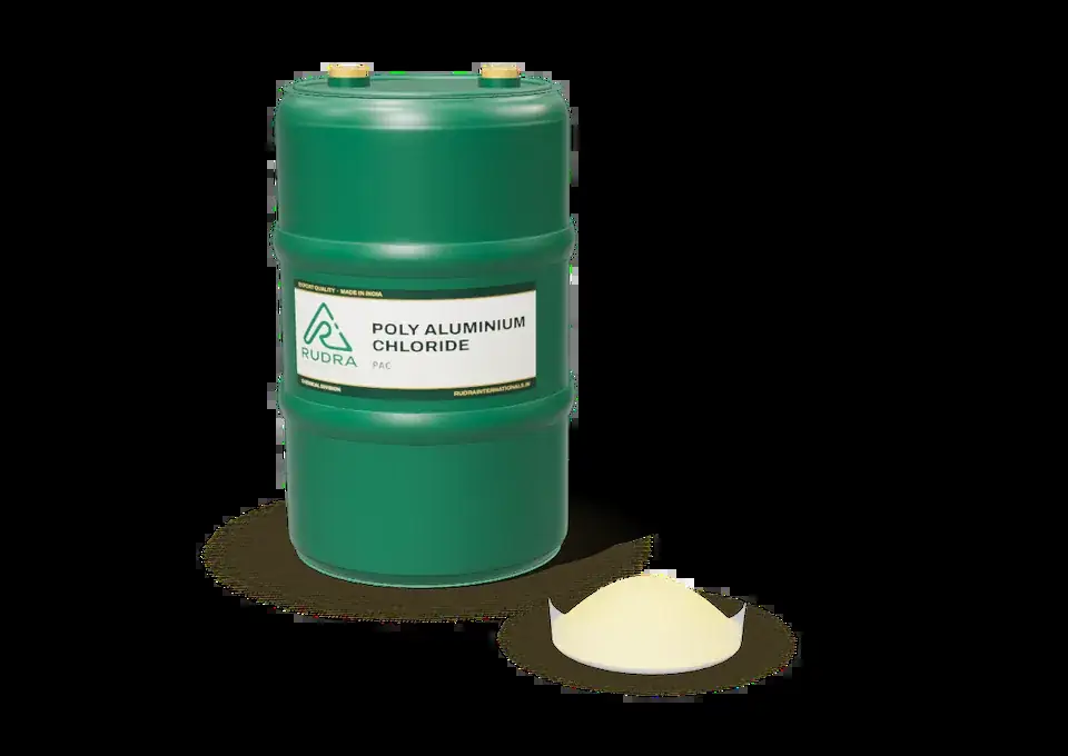 Poly Aluminium Chloride (PAC) in a Rudra International drum